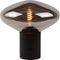 Atmooz - Tafellamp Flight - Slaapkamer / Woonkamer - Industrieel - Zwart - rookgrijs glas - Hoogte 150cm - Metaal en Glas