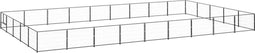 vidaXL - Hondenkennel - 45 - m² - staal - zwart