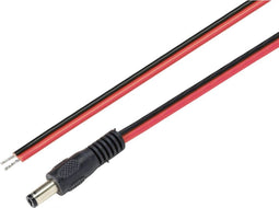 TRU COMPONENTS Laagspannings-aansluitkabel Laagspanningsstekker - Open kabeleinde 5.5 mm 2.1 mm 2.00 m 1 stuk(s)