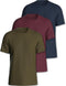 Pierre Calvini - Heren T-Shirt Multipack - 100% Katoen - Regular Fit - Korte Mouwen - Crew - Navy Burgundy Olive (3 stuks)
