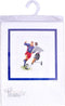 Thea Gouverneur - Borduurpakket met telpatroon - 3030A - Voorgesorteerde DMC Garens - Voetbal - Aida - 16 cm x 17 cm - DIY Kit