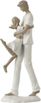 J-Line figuur Vader Met Dochter - polyresin - wit/taupe
