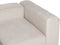 FALSTERBO - Modulaire tweezitsbank met ottomaan - Beige - Fluweel