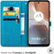 iMoshion Hoesje Geschikt voor Motorola Moto G32 Hoesje Met Pasjeshouder - iMoshion Mandala Bookcase - Turquoise