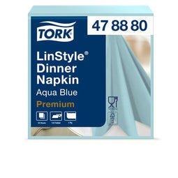 Tork - Dinerservet linstyle premium 50 vel aquablauw | 12 stuks