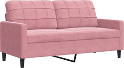 vidaXL - Tweezitsbank - 140 - cm - fluweel - roze