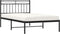 vidaXL - Bedframe - met - hoofdbord - metaal - zwart - 100x200 - cm