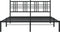 vidaXL - Bedframe - met - hoofdbord - metaal - zwart - 160x200 - cm
