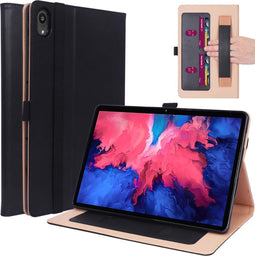 Luxe stand flip sleepcover hoes - Geschikt voor Lenovo Tab P11 / P11 Plus - Zwart