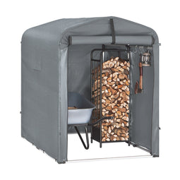 sobuy KLS11-DG - Tuinhuis - Waterdicht motorhuis - Grijs