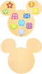 Tooky Toy Mickey Mouse Houten Getallenpuzzel 24 Maanden - Educatief Speelgoed - 11-delig