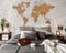 MiMi Innovations® Giant Houten Wereldkaart - Muurdecoratie - 280x170 cm - Bruin