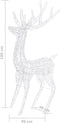 vidaXL - Kerstdecoratie - rendier - 250 - LED's - meerkleurig - 180 - cm - acryl