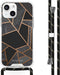 iMoshion Hoesje Geschikt voor iPhone 13 Hoesje Met Koord - iMoshion Design Hoesje met Koord - Zwart / Black Graphic