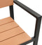 vidaXL - Ligbank - - - Staal - en - WPC, - Bruin - en - Zwart
