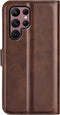 Lunso - Geschikt voor Samsung Galaxy S23 Ultra - cover bookcase hoes - Coffee