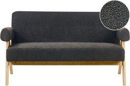 Bank TAMRE Bouclé Zwart 2-zitter
