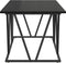 vidaXL - Salontafel - in - zwart - eiken - - - 100x50x40 - cm - - - Gemaakt - van - composiet - hout - en - metaal