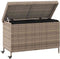 vidaXL - Tuinbox - met - wielen - 110x55x73 - cm - poly - rattan - grijs