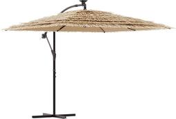 vidaXL - Parasol - met - stalen - paal - 290x290x238 - cm - bruin