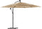 vidaXL - Parasol - met - stalen - paal - 290x290x238 - cm - bruin