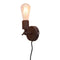 Vintage wandlamp Bolb, Vintage zwart