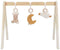 Little Dutch Newborn - Babygym - Houten speelboog met 3 speeltjes - Hout naturel