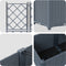 vidaXL - Tuinpot - met - Trellis - 3 - stuks - Lichtgrijs - 80x80x143 - cm
