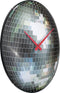 Stille wandklok - 35cm - Discobal - Koepelvormig glas - NeXtime Disco Ball