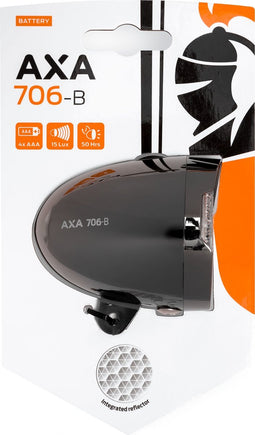 AXA 706 15 Lux - Fietslamp voorlicht - LED Koplamp - Fietsverlichting op Batterij - Chrome