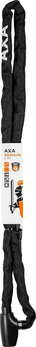 AXA - Absolute 5 - Kettingslot - Slot voor Fietsen - 150 cm - 5 mm - Zwart