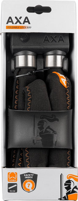 AXA Foldable 600 - Vouwslot - Fietsslot - Met Houder - 95 cm lang - Zwart