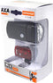 AXA Greenline set Voor+Achter 50 LUX - 1 LED oplaadb. zwart