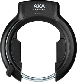AXA Imenso Large retractable- Ringslot voor fietsen met brede banden – Frameslot - Met plug-in mogelijkheid - Zwart