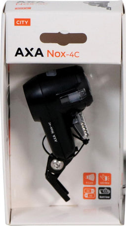 AXA Nox City 4 Lux - Fietslamp voorlicht - LED Koplamp - Fietslicht op Batterij - Zwart