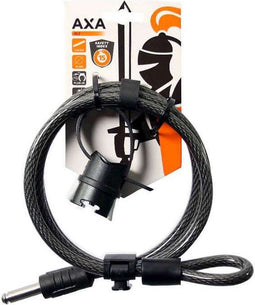 AXA RLE 150/10 - Insteekkabel - Kabelslot - Combineren met Ringslot - 150 cm lang - diameter 10 mm - Zwart