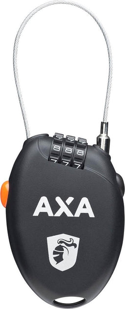 Axa - Roll - Kabelslot - Voor accessoires - 75 cm lang - 3-cijferige code - zwart