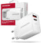 AXAGON ACU-PQ22W wall charger QC3.0/AFC/FCP + PD type-C, 22W, white