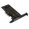 AXAGON AXAGON PCEM2-DC PCIe-3.0-x4-Adapter, 1x M.2-NVMe, 1x M.2-SATA, bis 22110 - aktiv PCI Express x4 adapterkaart voo