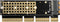 Axagon PCI-E 3.0 16x - M.2 SSD NVMe. Up to 80mm interfacekaart/-adapter Intern