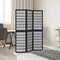 vidaXL - Kamerscherm - met - 3 - panelen - massief - paulowniahout - zwart