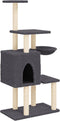 vidaXL - Kattenmeubel - met - sisal - krabpalen - 131 - cm - donkergrijs