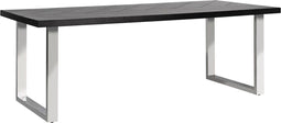 Richmond Dining table Nalo 220 with silver u-leg (Black)