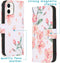 iMoshion Hoesje Geschikt voor iPhone 12 Mini Hoesje Met Pasjeshouder - iMoshion Design Softcase Bookcase - Wit / Roze / Blossom Watercolor