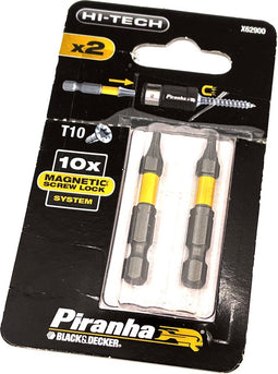 Piranha Hi-TECH schroefbit - Torx 10 T10 - Lengte 50mm - X62900 - 2 stuks