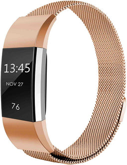 iMoshion Bandje Geschikt voor Fitbit Charge 2 Maat S - iMoshion Milanees magnetische band - Rosé Goud