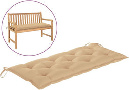 vidaXL - Tuinbankkussen - 120x50x7 - cm - oxford - stof - beige