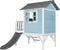 AXI Beach Lodge XL Speelhuis in Caribisch Blauw - Met Verdieping en Grijze Glijbaan - Speelhuisje voor de tuin / buiten - FSC hout - Speeltoestel voor kinderen