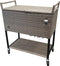 AXI Country Cooler Wicker Bruin - Koeler met wielen - 76L inhoud - Koelbox met aftapkraan