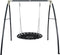AXI Metalen Nestschommel in Antraciet/Créme - Vrijstaande Schommelset met frame en Nest Schommel Ø120cm - Schommelset voor kinderen